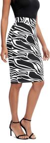 img 4 attached to Ultimate Comfort and Style: Urban CoCo Elastic Stretch Bodycon Women's Skirts