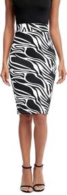 img 3 attached to Ultimate Comfort and Style: Urban CoCo Elastic Stretch Bodycon Women's Skirts