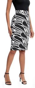 img 1 attached to Ultimate Comfort and Style: Urban CoCo Elastic Stretch Bodycon Women's Skirts