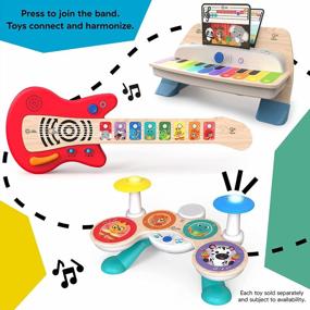 img 3 attached to Safe Wooden Musical Toy For Toddlers: Baby Einstein Together In Tune Guitar From Magic Touch Collection, Age 6 Months+