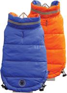 foufou dog royal blue/orange 2xl fou ski parka dog coat logo