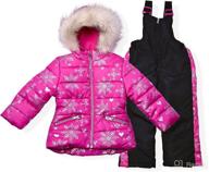 🧥 arctic quest puffer ski jacket and snowbib snowsuit set for infants, toddlers & young girls logo