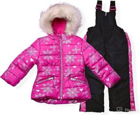 img 4 attached to 🧥 Arctic Quest Puffer Ski Jacket and Snowbib Snowsuit Set for Infants, Toddlers & Young Girls