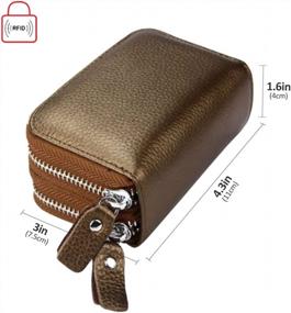 img 1 attached to Protect Your Identity With Our Stylish Leather RFID Blocking Wallet And Business Card Holder For Women