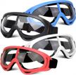 pokonboy 4 pack safety goggles for nerf game battle - protective eyewear for kids and teens (4 colors) logo