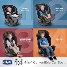 img 3 attached to Chicco Fit4 Convertible Car Seat - Stratosphere Grey: The Ultimate 4-In-1 Solution For Your Child'S Safety And Comfort.