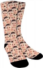 img 4 attached to Custom Face Socks,Personalized Photo Socks,Multiple Faces,Put Face On Socks For Men,Women