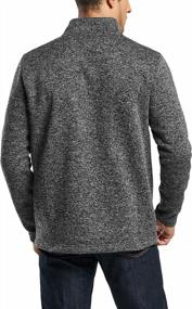 img 2 attached to Thermal Fleece Lined Quarter Zip Sweater For Men By TSLA - Lightweight Winter Pullover With Soft Collar And Sweatshirt Design