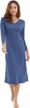 cozy and chic: wiwi bamboo cotton nightgowns for women in plus sizes - snuggle up in style with soft long sleeves and v-neck sleepwear logo