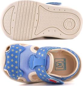 img 2 attached to Moceen Toddler Sandals Microfiber Grey White Girls' School Uniforms at Shoes
