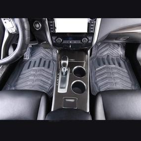 img 3 attached to 🚗 August Auto All Weather Transparent Universal Fit Deep Tray Car Floor Mats - Set of 4 (Gray) for Sedans, SUVs, Trucks, Vans