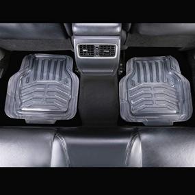 img 2 attached to 🚗 August Auto All Weather Transparent Universal Fit Deep Tray Car Floor Mats - Set of 4 (Gray) for Sedans, SUVs, Trucks, Vans