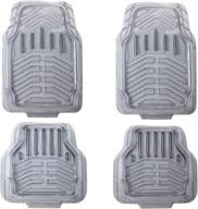 🚗 august auto all weather transparent universal fit deep tray car floor mats - set of 4 (gray) for sedans, suvs, trucks, vans logo