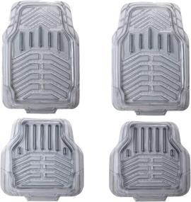 img 4 attached to 🚗 August Auto All Weather Transparent Universal Fit Deep Tray Car Floor Mats - Set of 4 (Gray) for Sedans, SUVs, Trucks, Vans