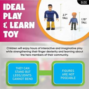 img 1 attached to 10-Piece Fireman And Family Toy Figure Set For Kids' Pretend Play - Ideal Party Supplies, Includes Firemen And Action Figurines (Firehouse And Firetruck Not Included) By FUNERICA