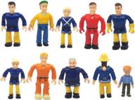 10-piece fireman and family toy figure set for kids' pretend play - ideal party supplies, includes firemen and action figurines (firehouse and firetruck not included) by funerica logo