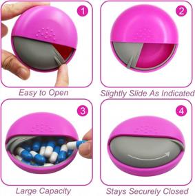 img 2 attached to Rose Locking Decorative Pill Box - Cute And Compact Daily Case For Purse