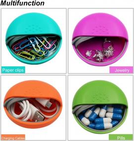 img 1 attached to Rose Locking Decorative Pill Box - Cute And Compact Daily Case For Purse