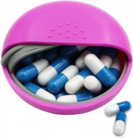 img 4 attached to Rose Locking Decorative Pill Box - Cute And Compact Daily Case For Purse