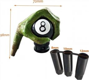 img 1 attached to Lunsom Green 8 Ball Shifter Knob - Perfect For Both Automatic And Manual Cars!