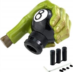 img 4 attached to Lunsom Green 8 Ball Shifter Knob - Perfect For Both Automatic And Manual Cars!