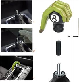 img 3 attached to Lunsom Green 8 Ball Shifter Knob - Perfect For Both Automatic And Manual Cars!