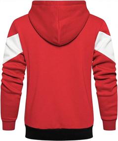 img 1 attached to Color Block Hooded Zip-Up Sweatshirt For Men: DUOFIER'S Stylish Front Zip Hoodies