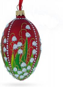 img 4 attached to 1898 Lilies Of The Valley Royal Egg Glass Ornament By BestPysanky - Enhance Your Decor