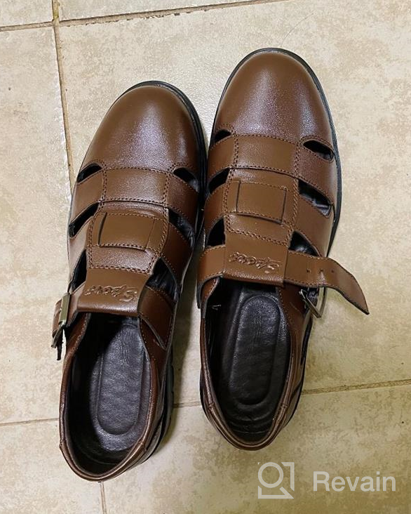 img 1 attached to 👞 Comfortable and Stylish CMM Business Walking Footbed Sandals for Men review by Len Cooper