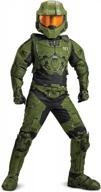 kids master chief prestige costume from halo infinite logo