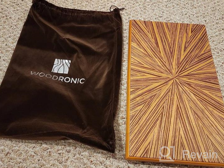 img 1 attached to Premium Wooden Backgammon Set - Classic Board Game For Kids And Adults, With Foldable Design And Strategic Gameplay - Introducing The Woodronic 17 review by Tom Herman