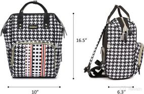 img 4 attached to Backpack Houndstooth Capacity Backpacks Multiple