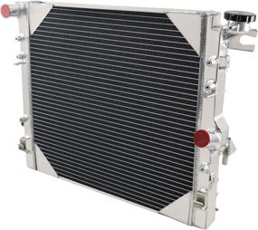 img 3 attached to 🔥 High-Performance 3-Row Aluminum Radiator for Jeep Wrangler JK 3.6L/3.8L V6 2007-2015