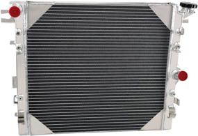 img 4 attached to 🔥 High-Performance 3-Row Aluminum Radiator for Jeep Wrangler JK 3.6L/3.8L V6 2007-2015