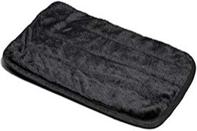 img 2 attached to 🐾 Deluxe Black Fur Pet Mat - MidWest Quiet Time Pet Bed for Optimal Comfort