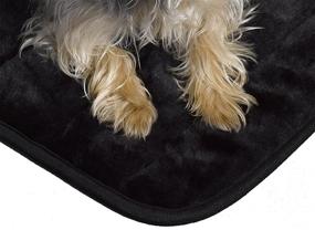 img 1 attached to 🐾 Deluxe Black Fur Pet Mat - MidWest Quiet Time Pet Bed for Optimal Comfort