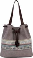 arcenciel women's canvas tote shoulder bag - versatile purse for beach, work, school, travel and shopping logo