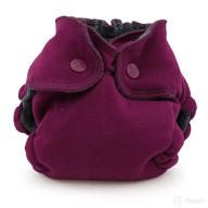 🍇 kanga care ecoposh obv newborn aio fitted cloth diaper in boysenberry hue logo