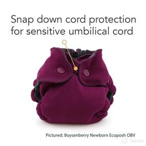 img 2 attached to 🍇 Kanga Care Ecoposh OBV Newborn AIO Fitted Cloth Diaper in Boysenberry Hue