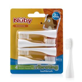 img 3 attached to Nuby 🦷 Vibrating Toothbrush Refill Heads