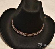 img 1 attached to Lisianthus Wide Brim Felt Cowboy Hats With Belt For Men & Women - Perfect For Outdoor Adventure! review by Nick Morales