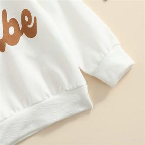 img 2 attached to Trendy Toddler Baby Girl Boys Pullover Top: Stylish Letter 👶 Babe Printed Casual Long Sleeve Sweatshirt for Infant Fall Winter Clothes