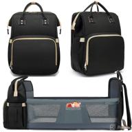 🎒 large diaper bag backpack with changing station, ideal baby bags for girls, boys, parents – perfect baby shower gifts, highly recommended for baby registry, must-have baby essentials, newborn necessities, in chic black logo