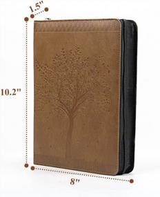 img 3 attached to Men'S Bible Cover With Handle And LDS Scripture Carrier Organizer In Brown For Church, Carrying And Book Protection