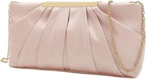 img 4 attached to 👛 Charming Tailor: Stunning Pleated Handbags & Wallets for an Elegant Evening Look