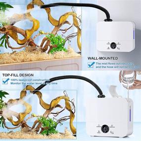 img 3 attached to 🦎 Premium Wall-Mounted & Desktop Terrariums Reptile Humidifier: Top-Filling, Intermittent Spray, Dry-Run Protection, Constant Humidity, Timer Reptile Mister for Lizard/Snake/Tortoise