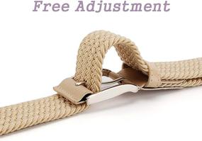 img 1 attached to Pieces Braided Elastic Stretch Canvas Men's Accessories better for Belts