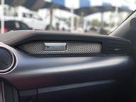 2015-2020 mustang real carbon fiber domed glove box accent - tufskinz passenger side 1 piece kit logo