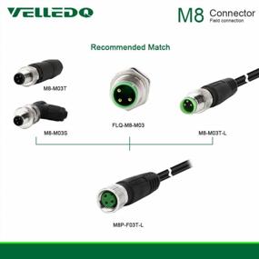 img 1 attached to Industrial Sensor Connector Cable Cord - VELLEDQ Field Assembly M8 3-Pin A Coding