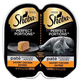 img 1 attached to Sheba Perfect Portions Wet Cat Food - Signature Savory Chicken Entrée in Natural Juices Twin Pack, 2.6 Oz